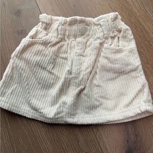 Zara kids Cream corduroy Skirt